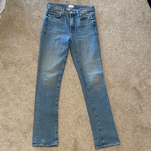 MOTHER Straight Leg Blue Jeans
